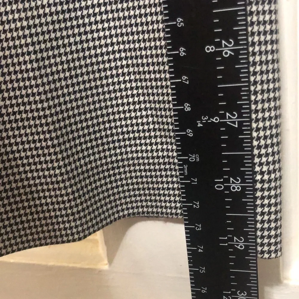 𝅺lauren Ralph Lauren Dress Pants Houndstooth Black and White Pattern Size 2P